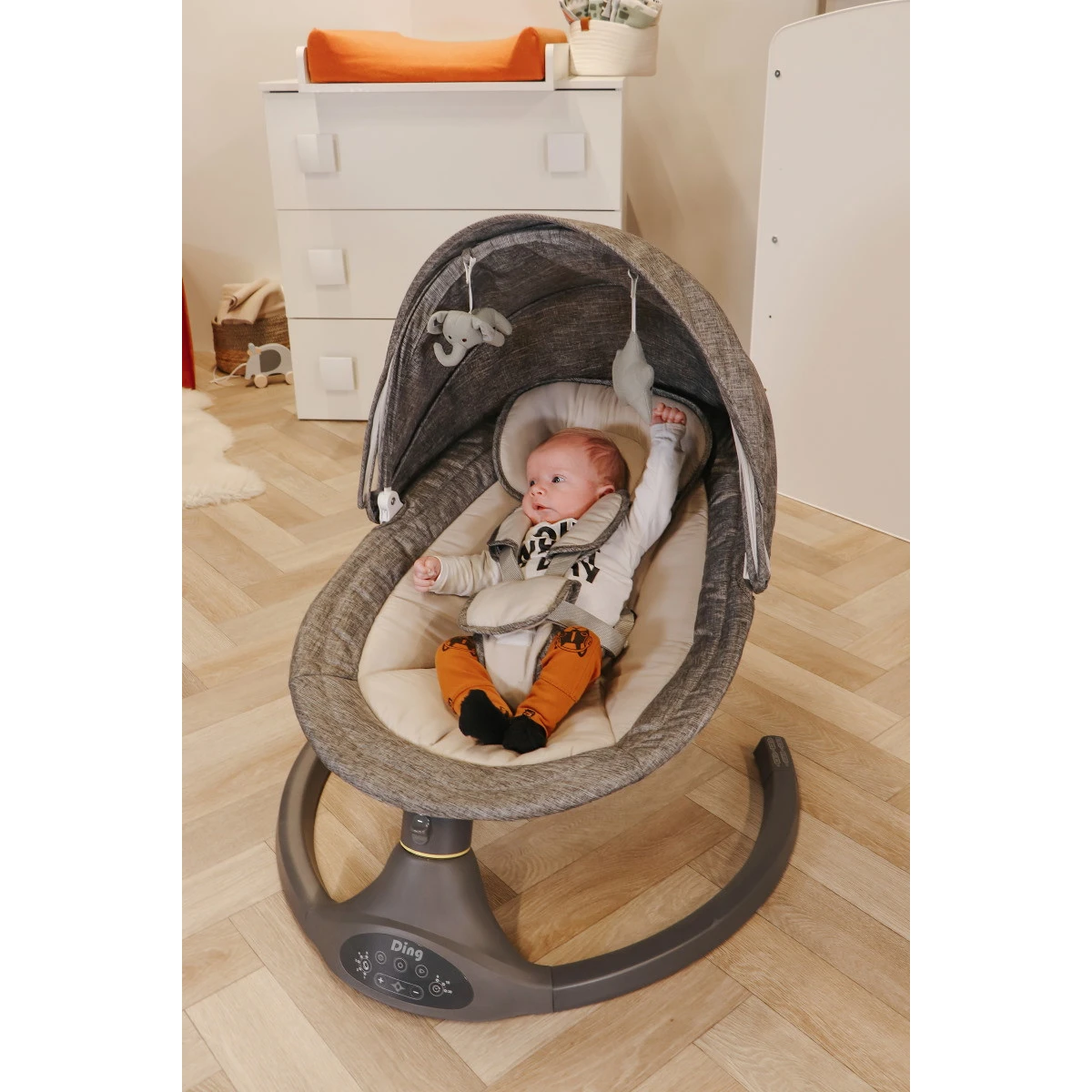 Ding Hugg Grey Swing Babyschommel DI-938411 12 Ding Hugg Grey Swing Babyschommel DI-938411 - Afbeelding 12