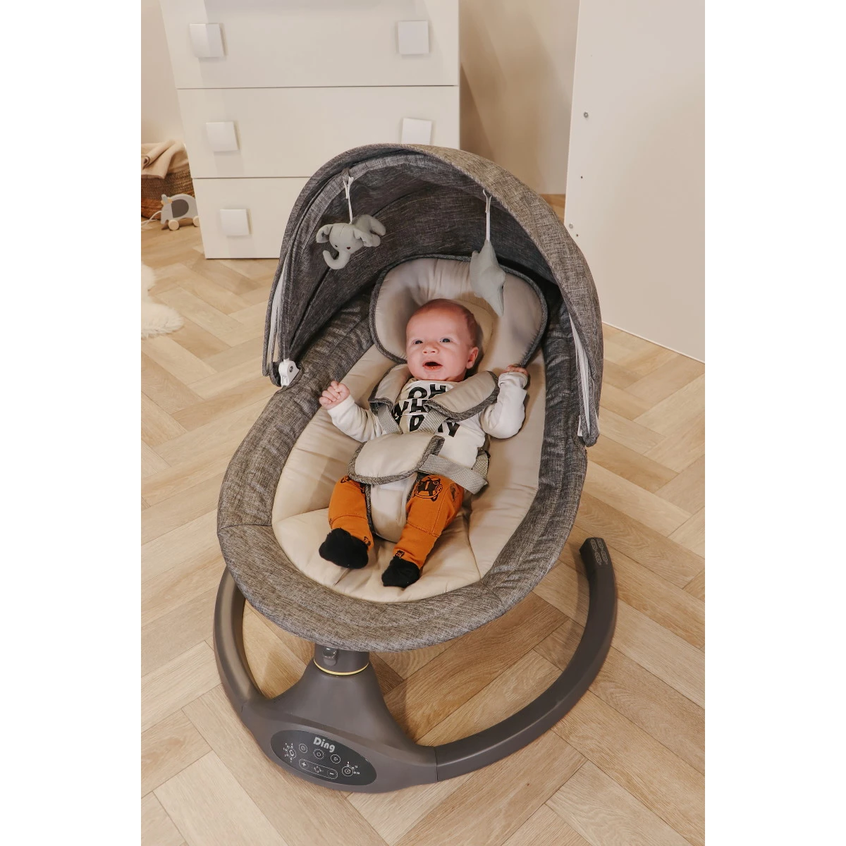 Ding Hugg Grey Swing Babyschommel DI-938411 13 Ding Hugg Grey Swing Babyschommel DI-938411 - Afbeelding 13