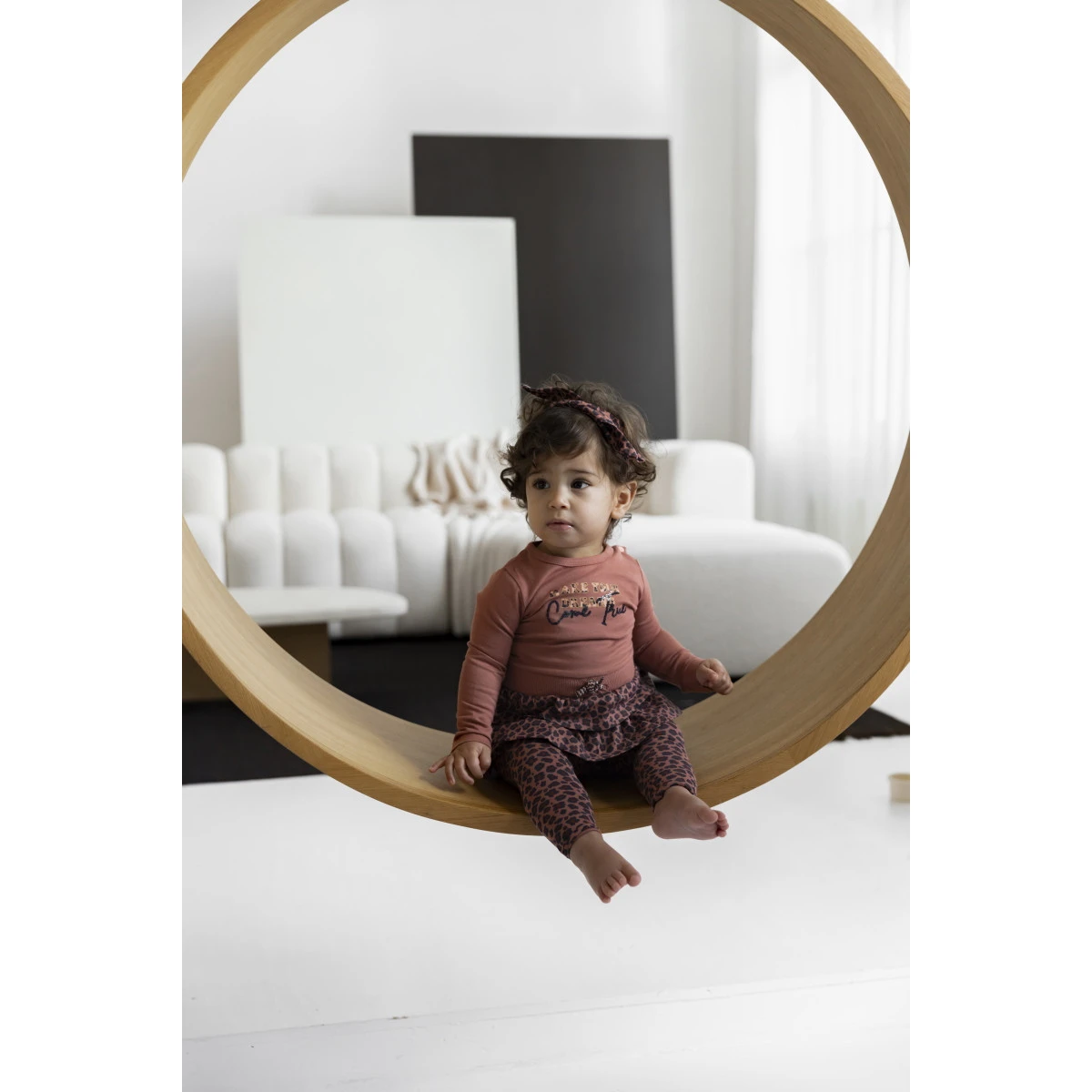 Dirkje Dreams Smokey Pink Maat 68 Jurkje Met Haarband S48319-35 W23 - Afbeelding 3