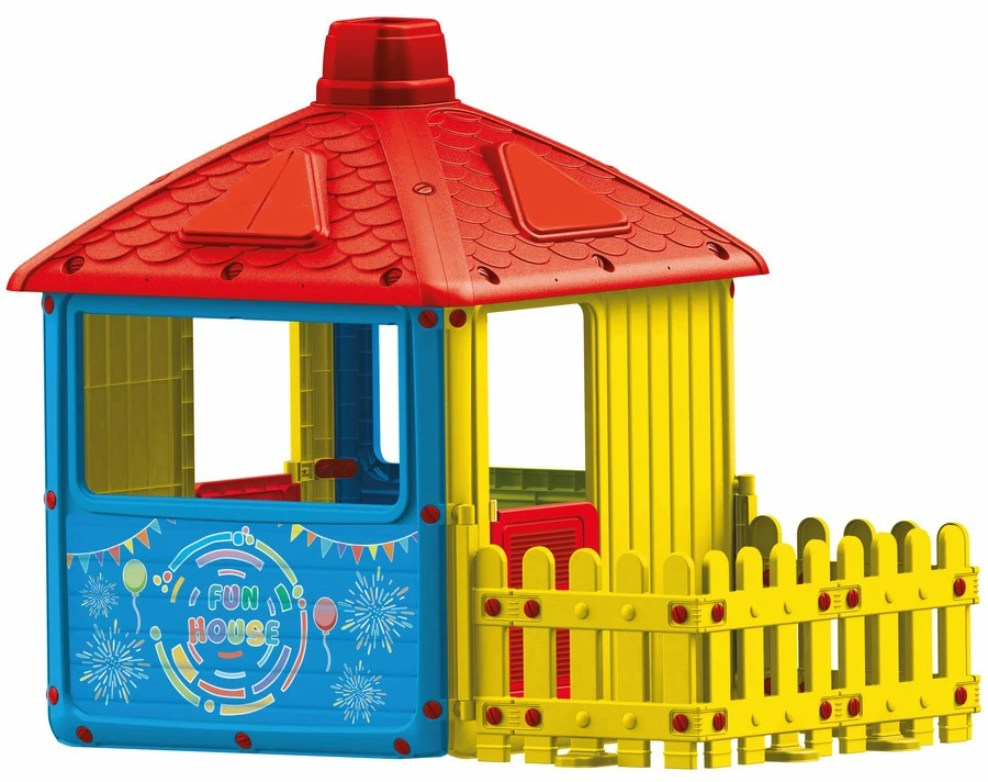 Dolu City Speelhuisje Met Hek 3011 1 Dolu City Speelhuisje Met Hek 3011