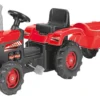 Dolu Rood Traptractor Met Aanhangwagen 8153