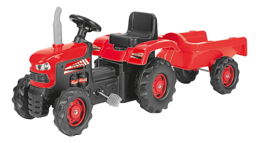 Dolu Rood Traptractor Met Aanhangwagen 8153 1 Dolu Rood Traptractor Met Aanhangwagen 8153