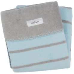 Zaffiro Grijs & Lichtblauw Gestreept 75 X 100 Cm Wiegdeken 15205