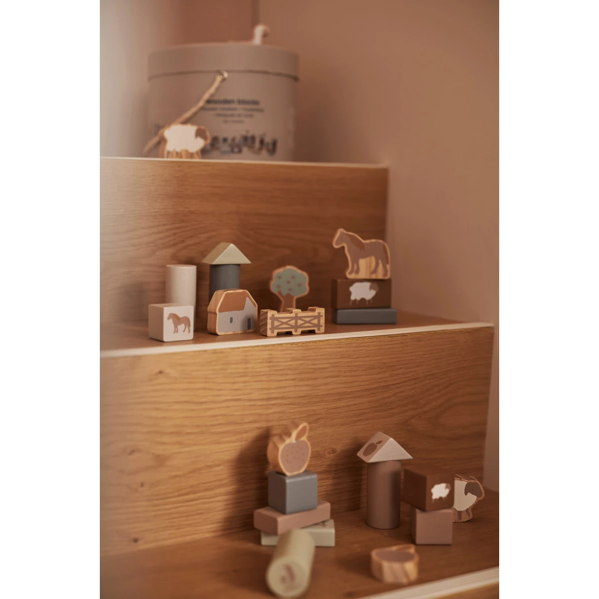 Jollein Farm Houten Blokkenset 712-603-67021 4 Jollein Farm Houten Blokkenset 712-603-67021 - Afbeelding 4