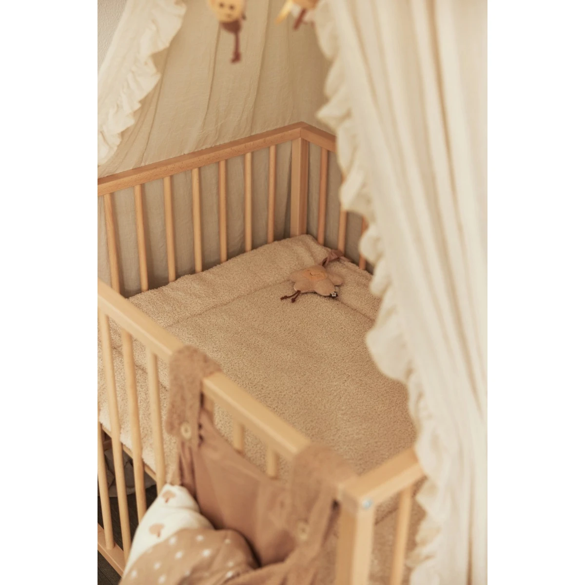 Jollein Boucle Naturel 80 X 100 Cm Boxkleed 017-513-66060 5 Jollein Boucle Naturel 80 X 100 Cm Boxkleed 017-513-66060 - Afbeelding 5