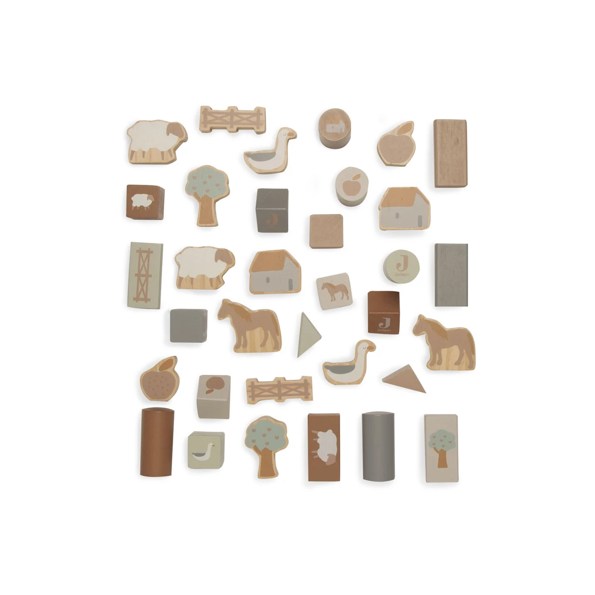 Jollein Farm Houten Blokkenset 712-603-67021 3 Jollein Farm Houten Blokkenset 712-603-67021 - Afbeelding 3