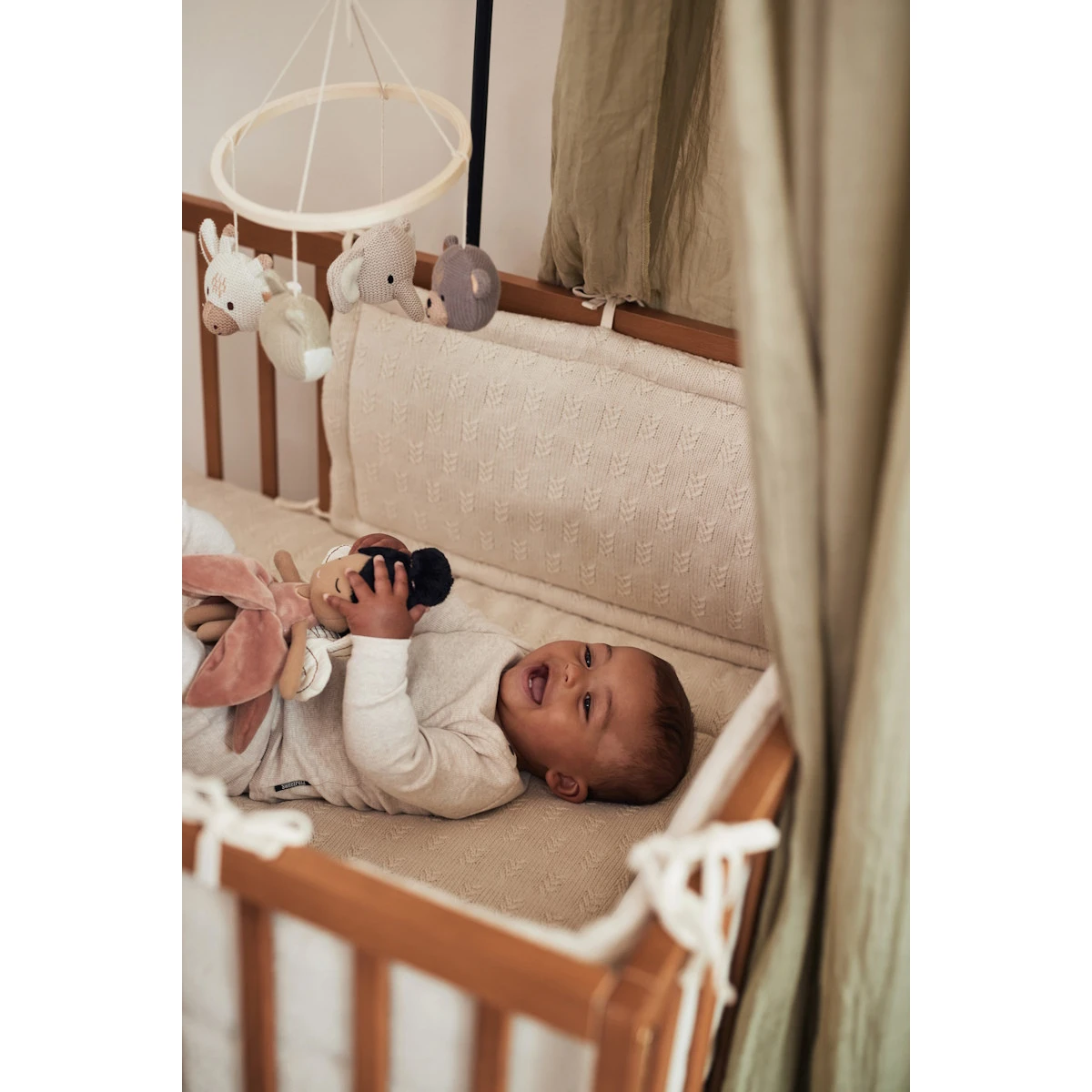 Jollein Grain Knit Oatmeal 30 X 180 Cm Bedbumper 004-895-67047 - Afbeelding 6