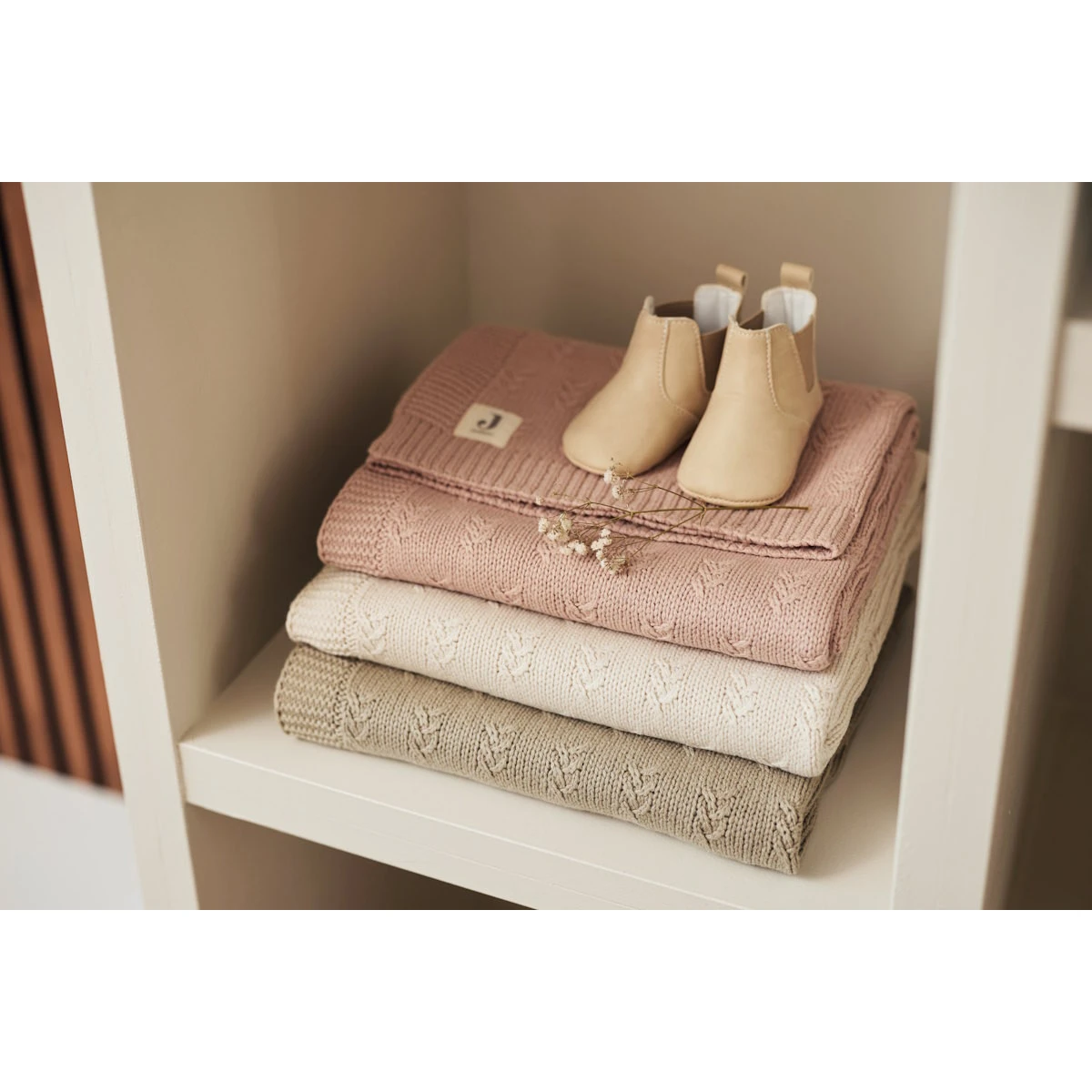 Jollein Grain Knit Oatmeal 75 X 100 Cm Wiegdeken 516-511-67047 - Afbeelding 10