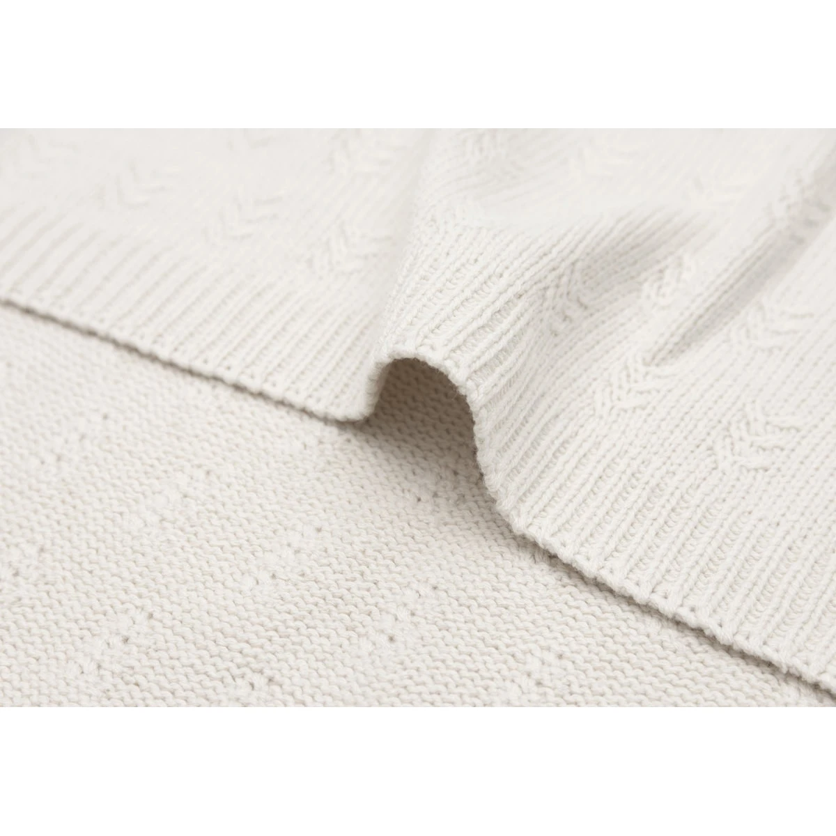 Jollein Grain Knit Oatmeal 75 X 100 Cm Wiegdeken 516-511-67047 - Afbeelding 5