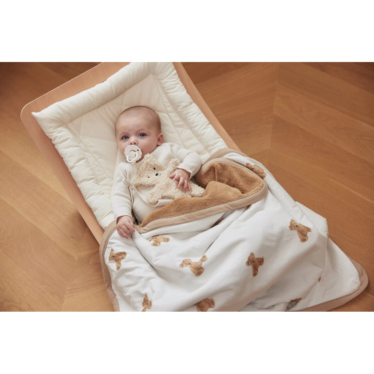 Jollein Jersey Teddy Bear 100 X 150 Cm Ledikantdeken 513-522-66095 - Afbeelding 9