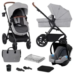 Kinderkraft A-Tour Light Grey 3-in-1 Kinderwagen Incl. Autostoel KSATOU00LGR3000