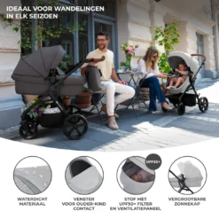 Kinderkraft A-Tour Light Grey 3-in-1 Kinderwagen Incl. Autostoel KSATOU00LGR3000 -LiefjesHoek Verkoop kinderkraft a tour light grey 3 in 1 kinderwagen incl. autostoel ksatou00lgr3000 12