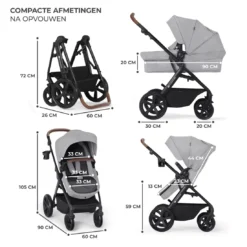Kinderkraft A-Tour Light Grey 3-in-1 Kinderwagen Incl. Autostoel KSATOU00LGR3000 -LiefjesHoek Verkoop kinderkraft a tour light grey 3 in 1 kinderwagen incl. autostoel ksatou00lgr3000 13
