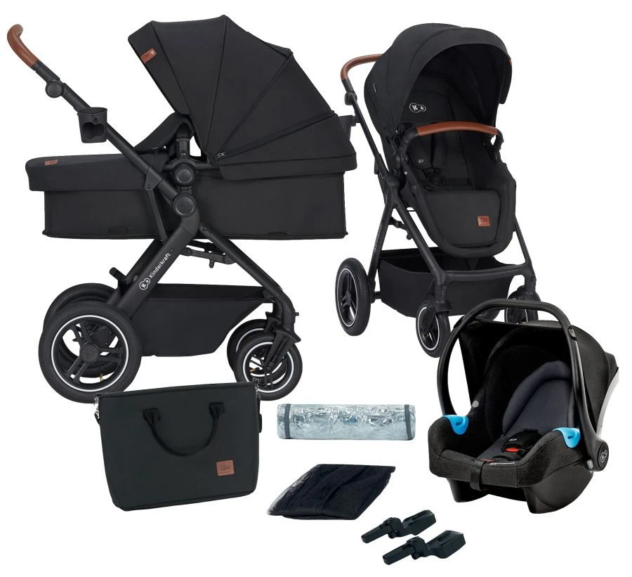 Kinderkraft B-Tour Deep Black 3-in-1 Combi Kinderwagen Incl. Autostoel KSBTOU00BLK3000 1 Kinderkraft B-Tour Deep Black 3-in-1 Combi Kinderwagen Incl. Autostoel KSBTOU00BLK3000