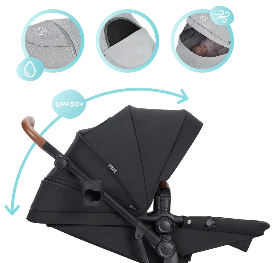 Kinderkraft B-Tour Deep Black 3-in-1 Combi Kinderwagen Incl. Autostoel KSBTOU00BLK3000 6 Kinderkraft B-Tour Deep Black 3-in-1 Combi Kinderwagen Incl. Autostoel KSBTOU00BLK3000 - Afbeelding 6