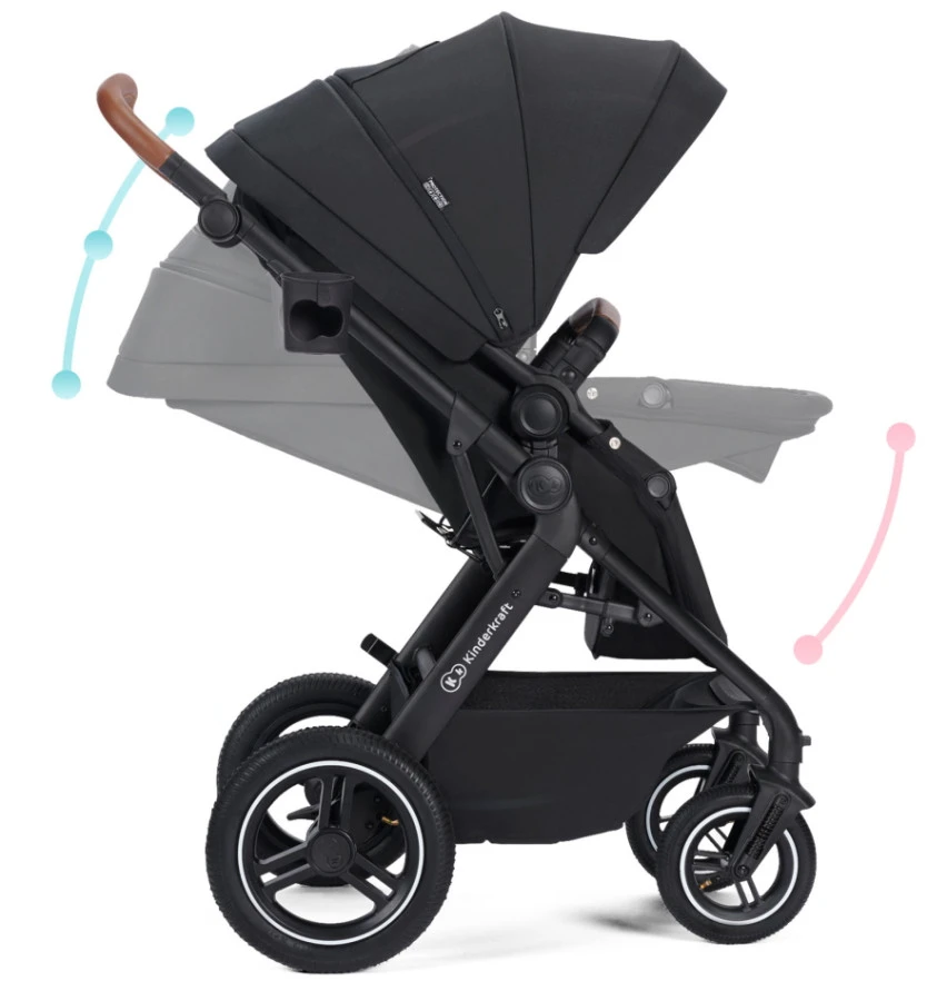 Kinderkraft B-Tour Deep Black 3-in-1 Combi Kinderwagen Incl. Autostoel KSBTOU00BLK3000 7 Kinderkraft B-Tour Deep Black 3-in-1 Combi Kinderwagen Incl. Autostoel KSBTOU00BLK3000 - Afbeelding 7