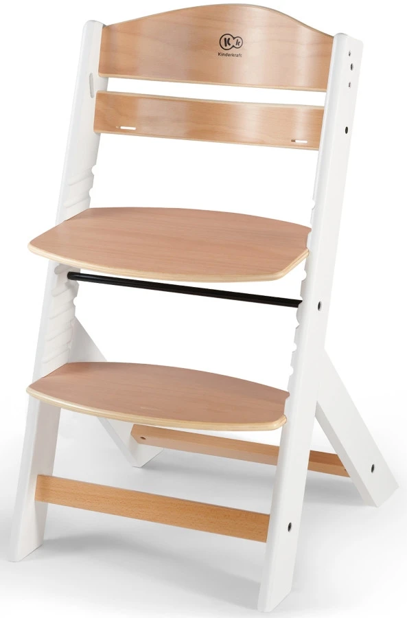 Kinderkraft Enock Wit/Naturel Houten Meegroei Kinderstoel KKKENOCWHT0000 2 Kinderkraft Enock Wit/Naturel Houten Meegroei Kinderstoel KKKENOCWHT0000 - Afbeelding 2
