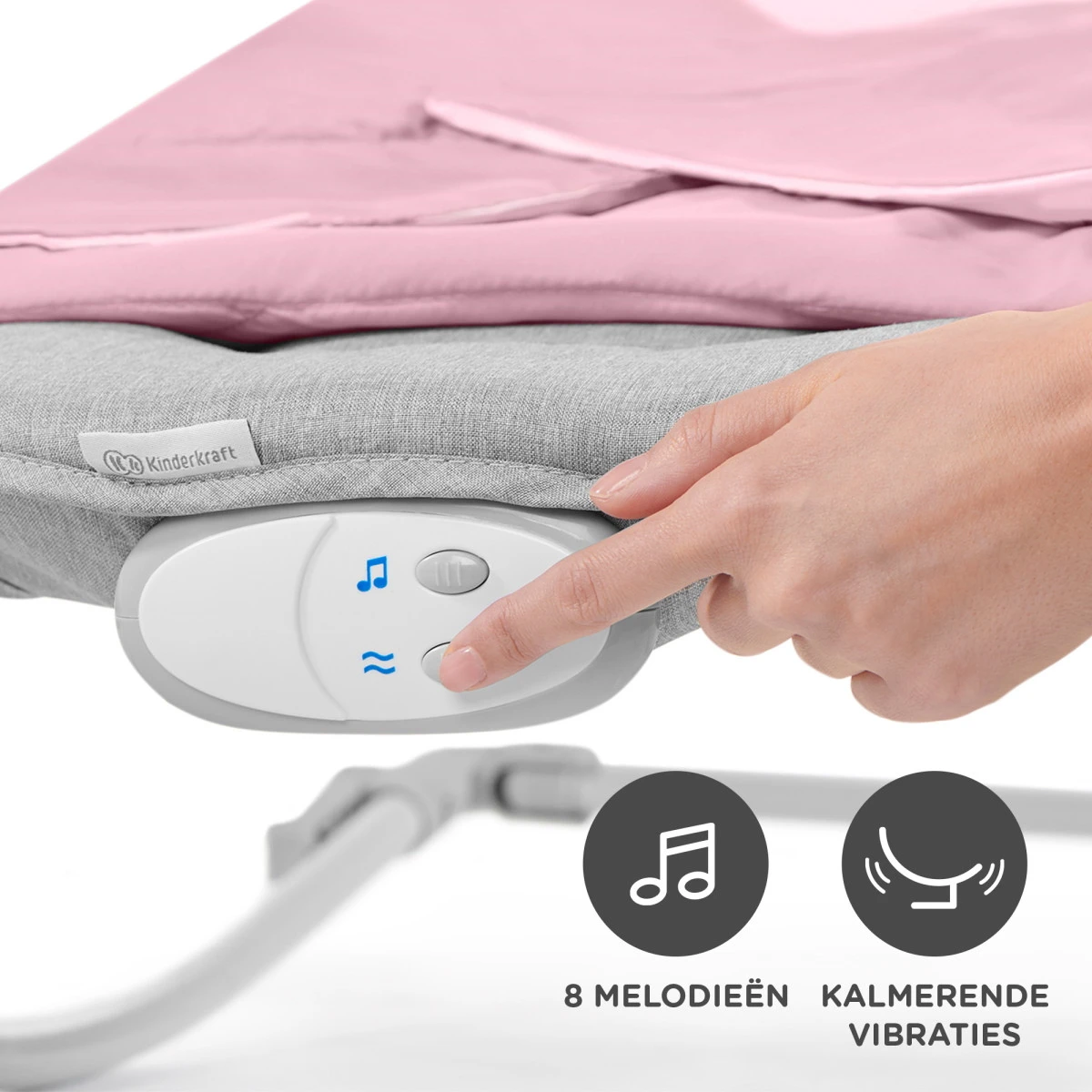 Kinderkraft Felio 2 Peony Rose Bouncer Wipstoel KBFELI20PNK0000 7 Kinderkraft Felio 2 Peony Rose Bouncer Wipstoel KBFELI20PNK0000 - Afbeelding 7