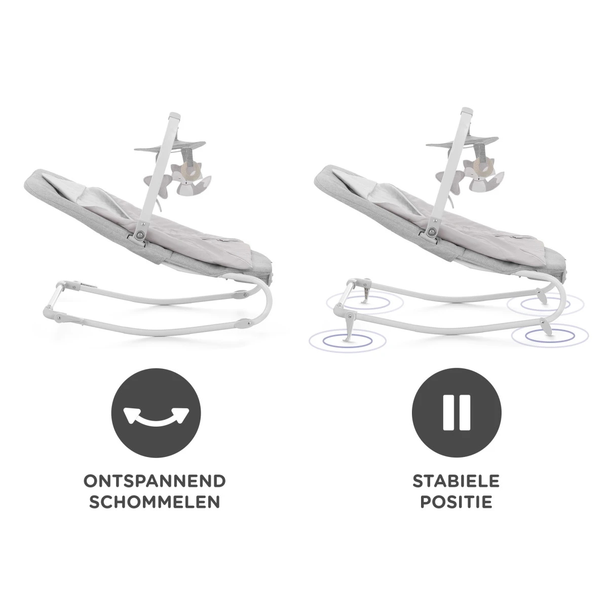 Kinderkraft Felio 2 Stone Grey Bouncer Wipstoel KBFELI20GRY0000 4 Kinderkraft Felio 2 Stone Grey Bouncer Wipstoel KBFELI20GRY0000 - Afbeelding 4