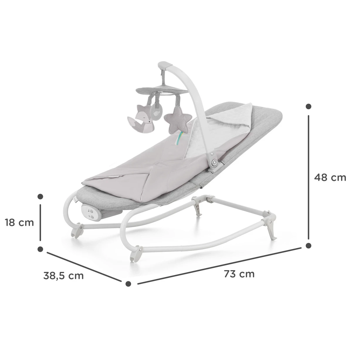 Kinderkraft Felio 2 Stone Grey Bouncer Wipstoel KBFELI20GRY0000 9 Kinderkraft Felio 2 Stone Grey Bouncer Wipstoel KBFELI20GRY0000 - Afbeelding 9