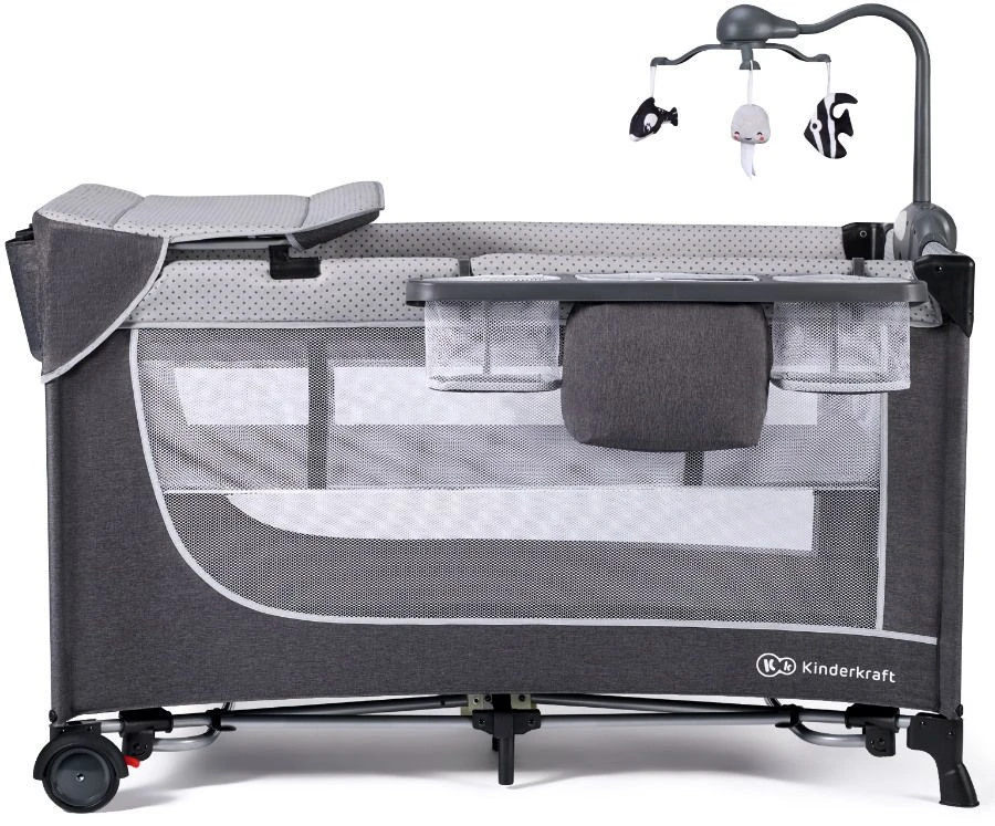 Kinderkraft Leody Grey Campingbed Met Accessoires KCLEOD00GRY00AC 3 Kinderkraft Leody Grey Campingbed Met Accessoires KCLEOD00GRY00AC - Afbeelding 3