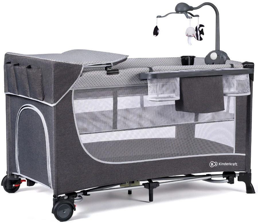 Kinderkraft Leody Grey Campingbed Met Accessoires KCLEOD00GRY00AC 4 Kinderkraft Leody Grey Campingbed Met Accessoires KCLEOD00GRY00AC - Afbeelding 4