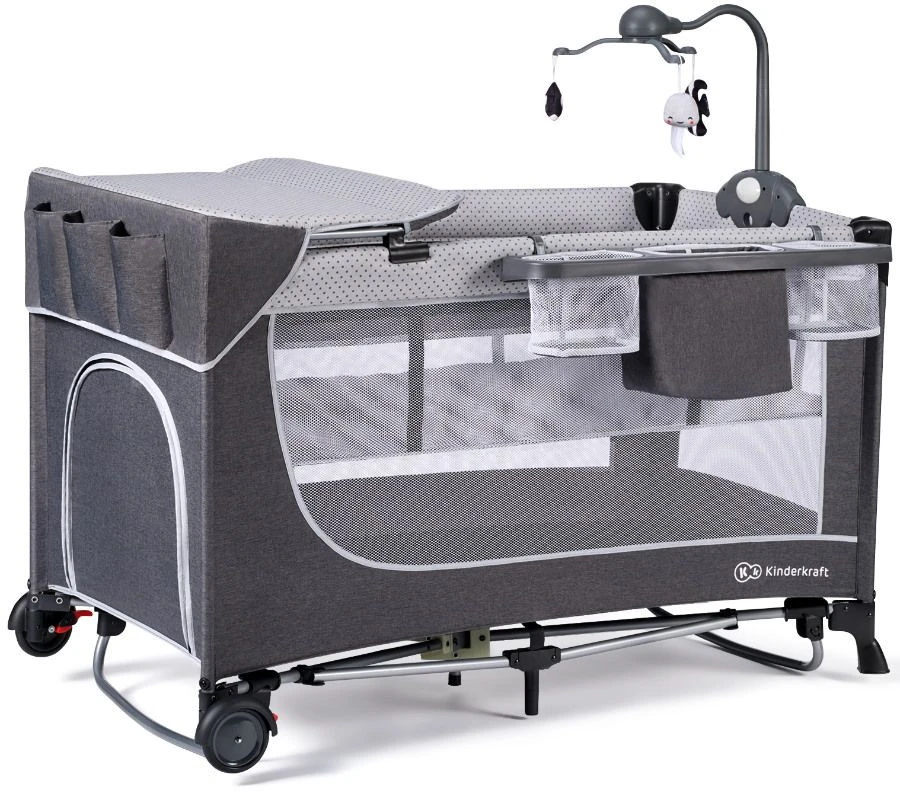 Kinderkraft Leody Grey Campingbed Met Accessoires KCLEOD00GRY00AC 5 Kinderkraft Leody Grey Campingbed Met Accessoires KCLEOD00GRY00AC - Afbeelding 5