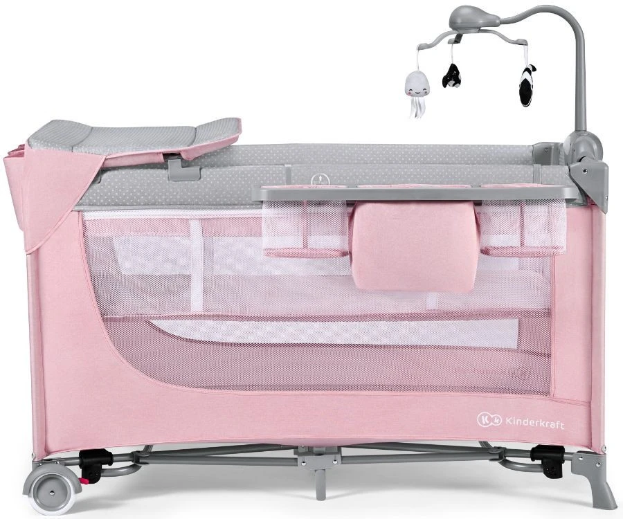 Kinderkraft Leody Pink Campingbed Met Accessoires KCLEOD00PNK00AC 2 Kinderkraft Leody Pink Campingbed Met Accessoires KCLEOD00PNK00AC - Afbeelding 2