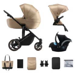 Kinderkraft Prime 2 Sandrose Beige 3-in-1 Kinderwagen Incl. Autostoel KSPRIM02BEG3000