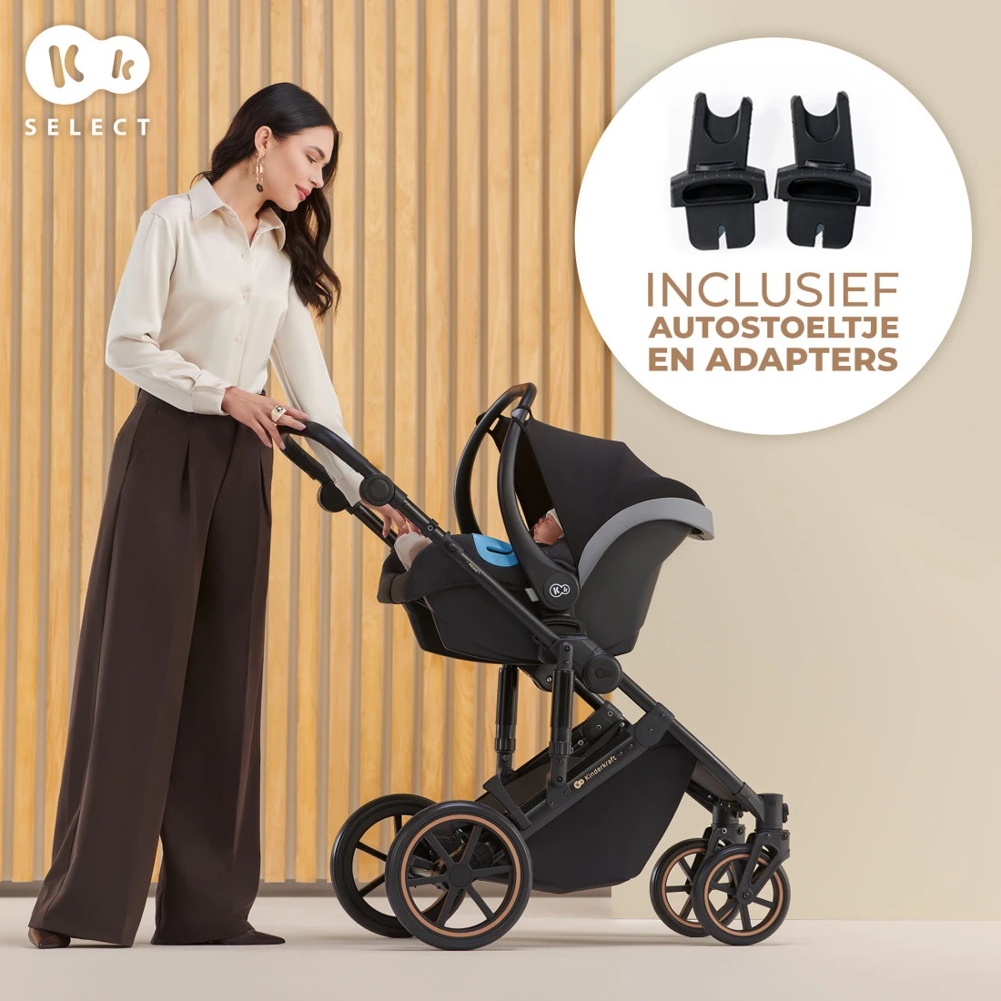 Kinderkraft Prime 2 Venezian Black 3-in-1 Kinderwagen Incl. Autostoel KSPRIM02BLK3000 12 Kinderkraft Prime 2 Venezian Black 3-in-1 Kinderwagen Incl. Autostoel KSPRIM02BLK3000 - Afbeelding 12