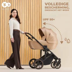 Kinderkraft Prime 2 Sandrose Beige 3-in-1 Kinderwagen Incl. Autostoel KSPRIM02BEG3000 -LiefjesHoek Verkoop kinderkraft prime 2 kinderwagen sfeerfoto 7 3