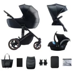 Kinderkraft Prime 2 Venezian Black 3-in-1 Kinderwagen Incl. Autostoel KSPRIM02BLK3000