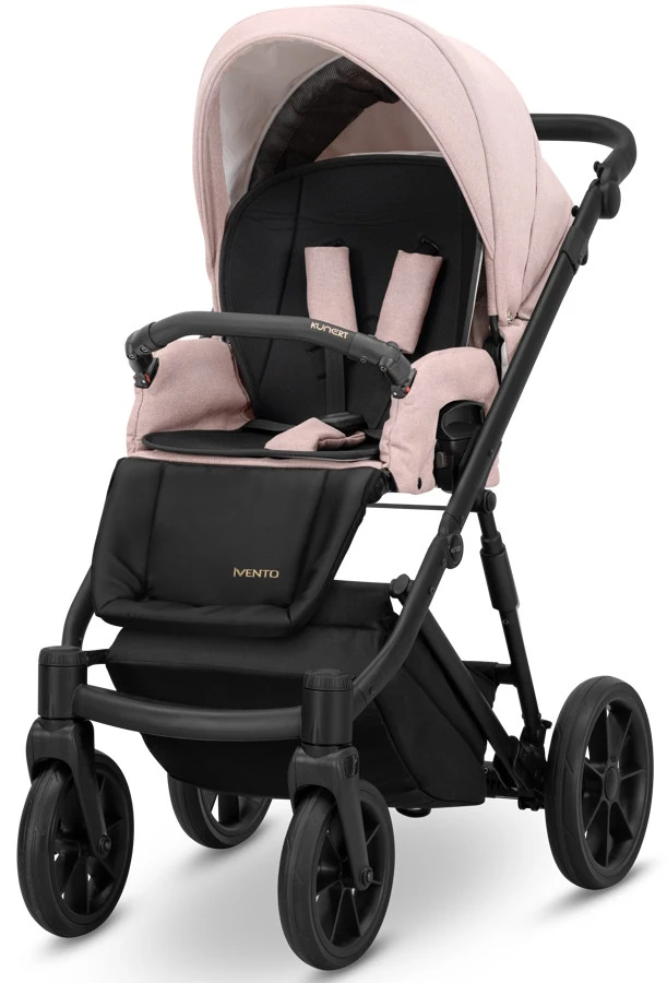 Kunert Ivento Black Smoky Pink 2-in-1 Kinderwagen IVE-11-BLACK 3 Kunert Ivento Black Smoky Pink 2-in-1 Kinderwagen IVE-11-BLACK - Afbeelding 3