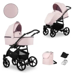 Kunert Mata Black Pink 2-in-1 Combi Kinderwagen MATA-06-BLACK -LiefjesHoek Verkoop kunert mata black pink 2 in 1 combi kinderwagen mata 06 black 4