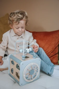 Label Label Blauw Houten Activiteitenkubus LLWT-34307 -LiefjesHoek Verkoop label label blauw houten activiteitenkubus llwt 34307 5