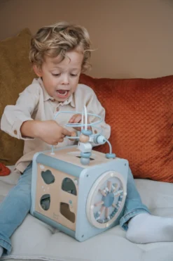 Label Label Blauw Houten Activiteitenkubus LLWT-34307 -LiefjesHoek Verkoop label label blauw houten activiteitenkubus llwt 34307 6