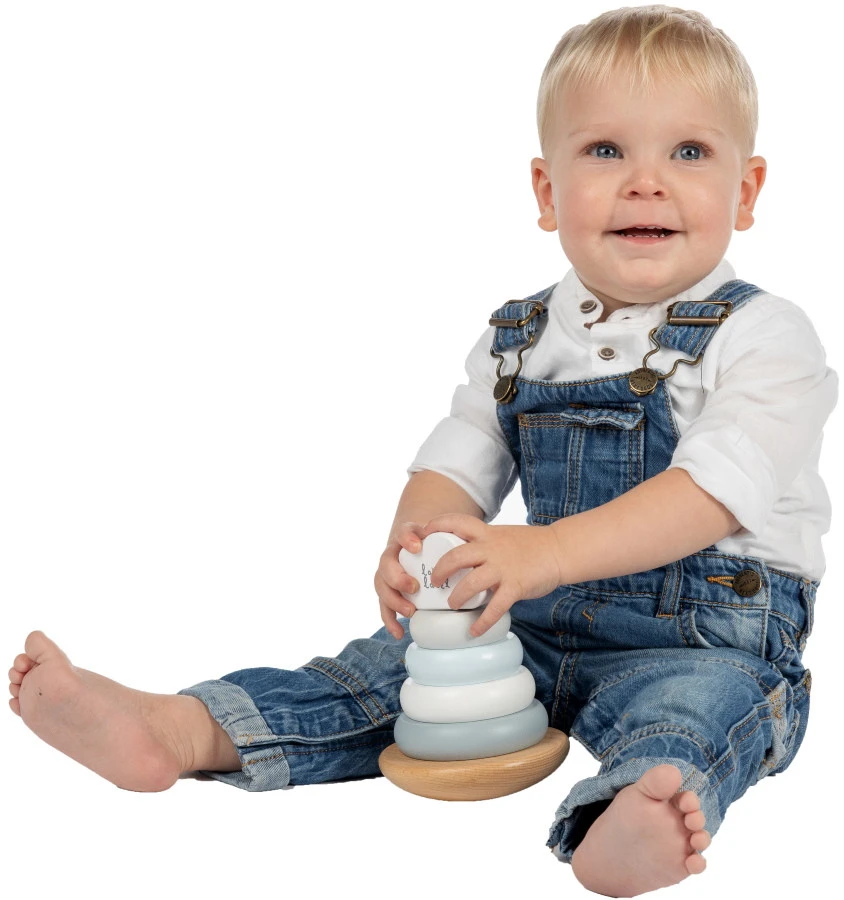 Label Label Lichtblauw Houten Tuimelring Piramide LLWT-25231 4 Label Label Lichtblauw Houten Tuimelring Piramide LLWT-25231 - Afbeelding 4