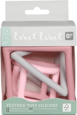 Label Label Roze 3 Stuks Geometrische Silicone Bijtringen LLST-15294 -LiefjesHoek Verkoop label label roze 3 stuks geometrische silicone bijtringen llst 15294 4