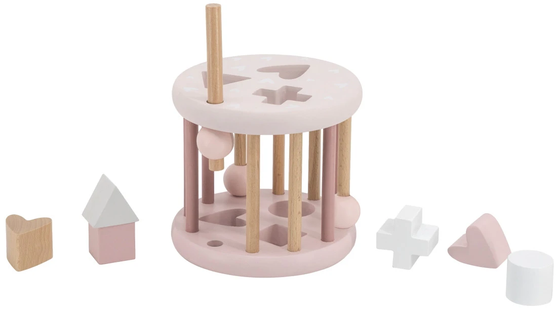 Label Label Roze Houten Rollende Vormenstoof LLWT-34345 1 Label Label Roze Houten Rollende Vormenstoof LLWT-34345