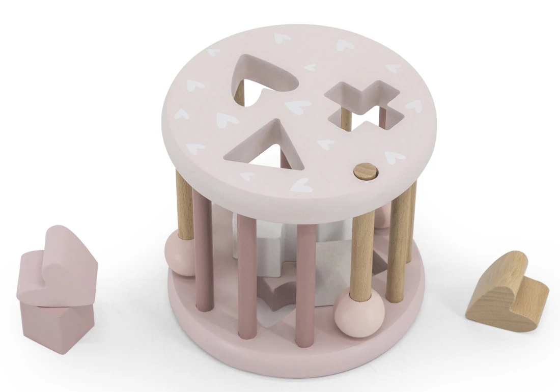 Label Label Roze Houten Rollende Vormenstoof LLWT-34345 2 Label Label Roze Houten Rollende Vormenstoof LLWT-34345 - Afbeelding 2