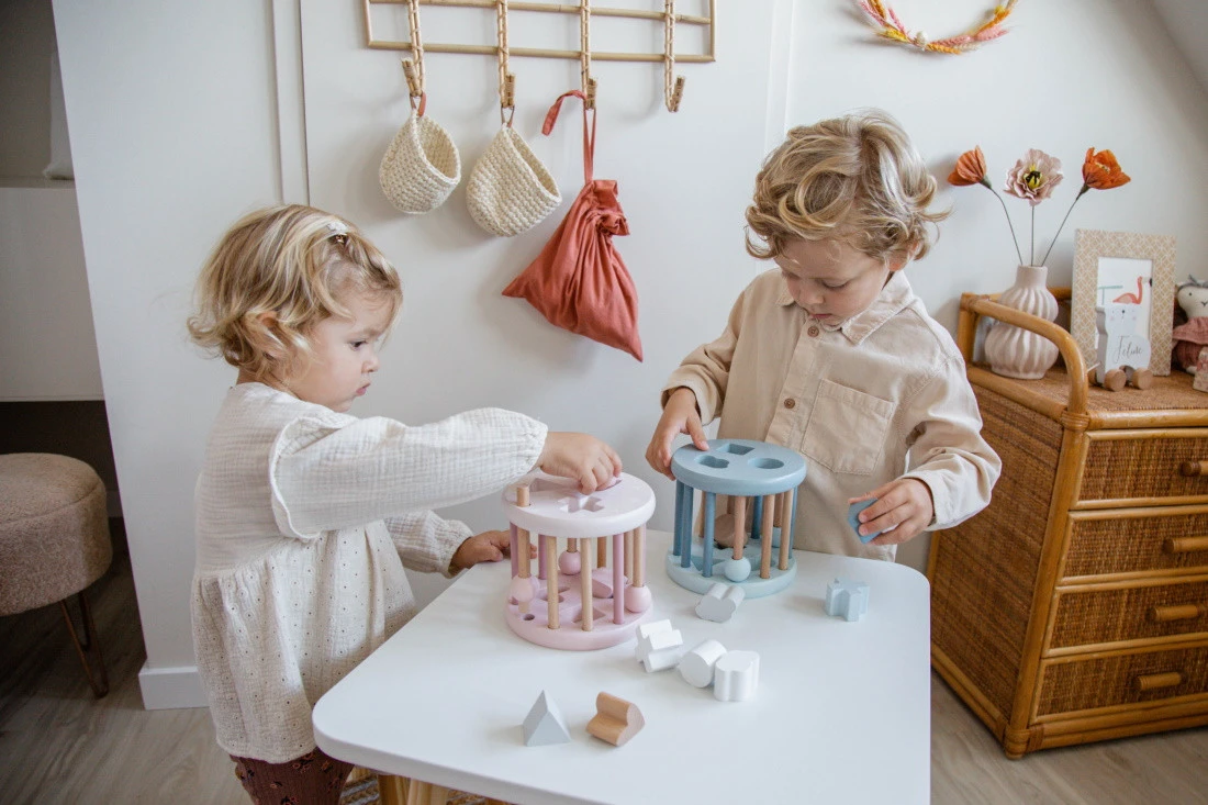 Label Label Roze Houten Rollende Vormenstoof LLWT-34345 5 Label Label Roze Houten Rollende Vormenstoof LLWT-34345 - Afbeelding 5