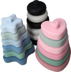 Label Label Blauw Silicone Stapeltoren LLST-15362 -LiefjesHoek Verkoop label label silicone stapeltoren