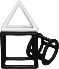 Label Label Zwart/Wit 3 Stuks Geometrische Silicone Bijtringen LLST-15317 -LiefjesHoek Verkoop label label zwart wit 3 stuks geometrische silicone bijtringen llst 15317 2