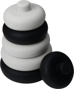 Label Label Zwart/Wit Silicone Stapeltoren LLST-15379