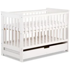 Babykamer Lieke Wit: Ledikant & Commode -LiefjesHoek Verkoop ledikant lieke wit 60x120 cm 1