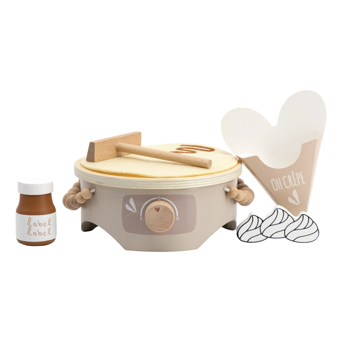 Label Label Nougat Houten Crepe Maker LLWT-34734