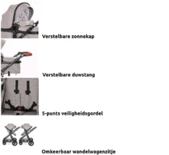 Lorelli Alexa Pearl Beige 3-in-1 Combi Kinderwagen Incl. Autostoel 1002129-2182D -LiefjesHoek Verkoop lorelli 3 in 1 combi kinderwagen incl. autostoel 1002129
