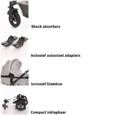 Lorelli Alexa Pearl Beige 3-in-1 Combi Kinderwagen Incl. Autostoel 1002129-2182D -LiefjesHoek Verkoop lorelli 3 in 1 combi kinderwagen incl. autostoel 1002129 2