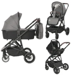 Lorelli Aria Grey 3-in-1 Kinderwagen Incl. Autostoel 1002177-2325