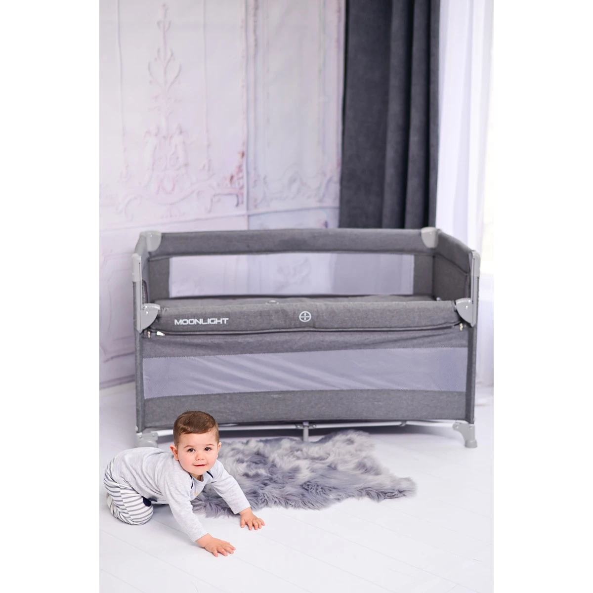 Lorelli Up And Down Cool Grey Bear Campingbedje Incl. Bodemverhoger 1008006-2370 5 Lorelli Up And Down Cool Grey Bear Campingbedje Incl. Bodemverhoger 1008006-2370 - Afbeelding 5